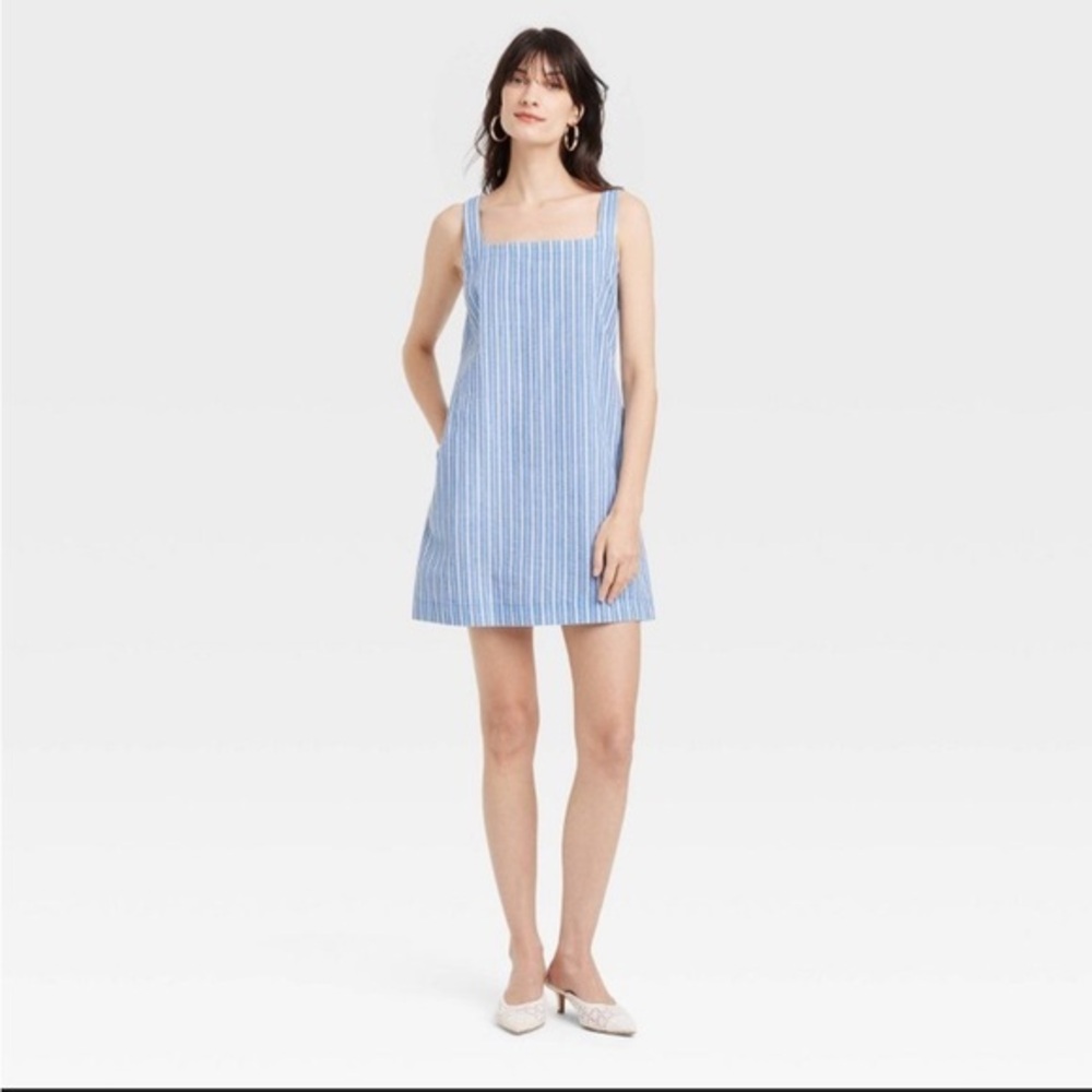 A New Day Striped Blue and White dress